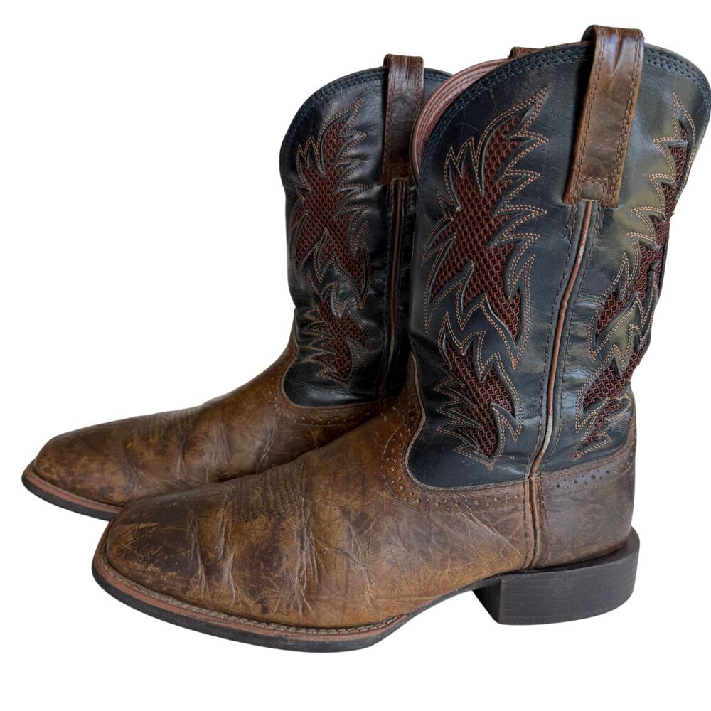 Ariat Sport Cool VentTEK  Square Toe Western Boots Men's Size 11D